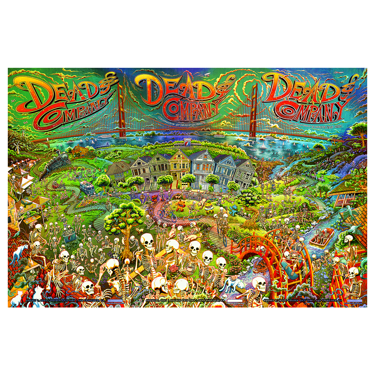 Dead & Company Golden Gate Park Event Poster August 1-3, 2025