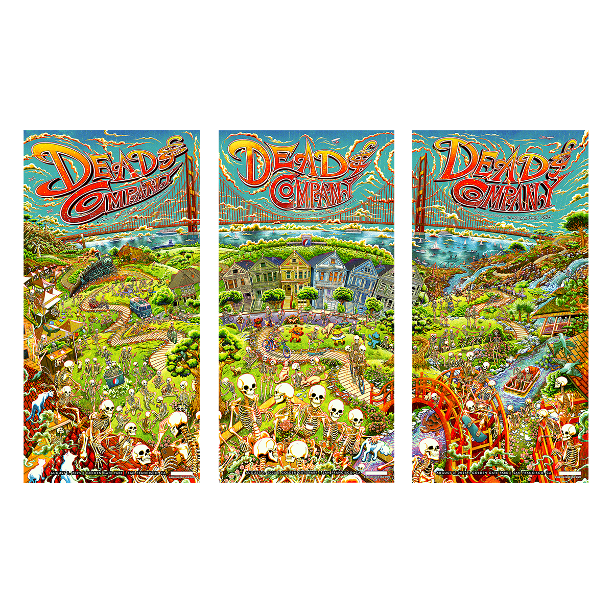 Dead & Co Triptych Cut Poster Bundle – Dead & Company Dead & Co Triptych Cut Poster Bundle – Dead & Company