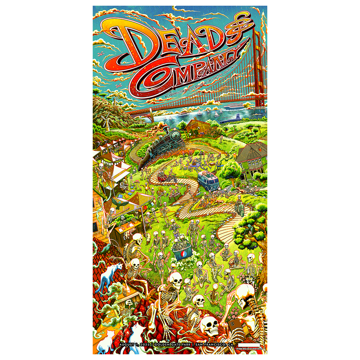 Dead & Company Golden Gate Park Event Poster August 1, 2025