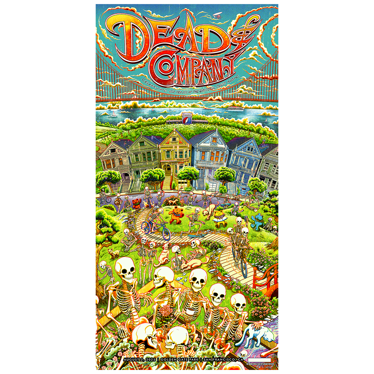 Dead & Company Golden Gate Park Event Poster August 2, 2025