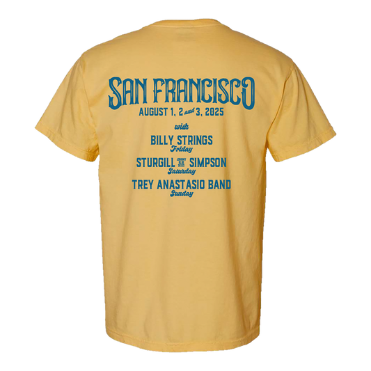 Dead & Company Golden Gate Park Mustard Tee Back