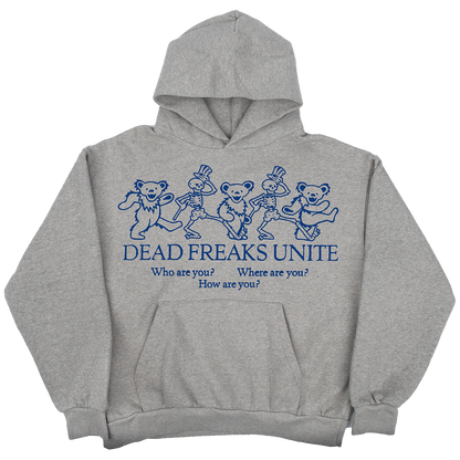 Dead Freaks Unite Heather Grey Pullover Hoodie
