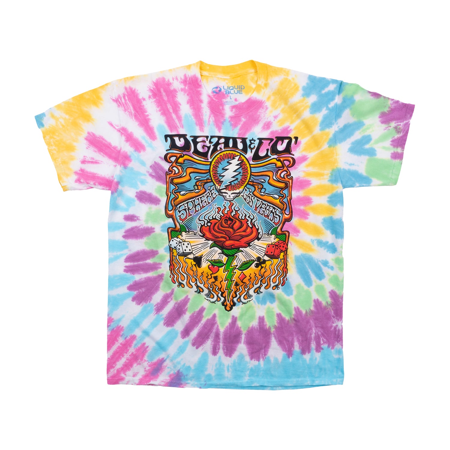 BABYL Tシャツ XXL DEAD OR ALIVE TIE-DYE Dead & Company - Dead & Co Sphere Las Vegas Tie Dye Tee