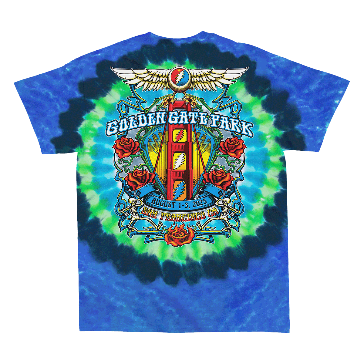 Golden Gate Park Tie Dye Tee Back